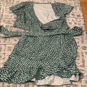 Two piece skirt and top set